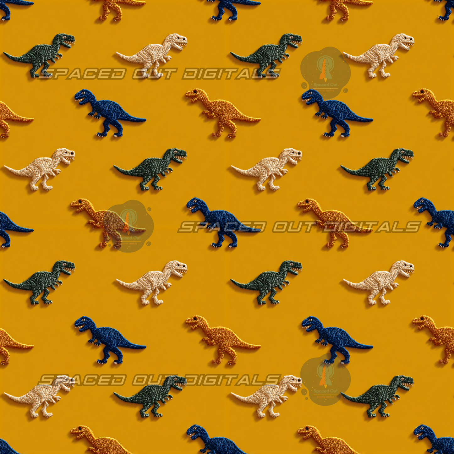 Embroidery Dinos