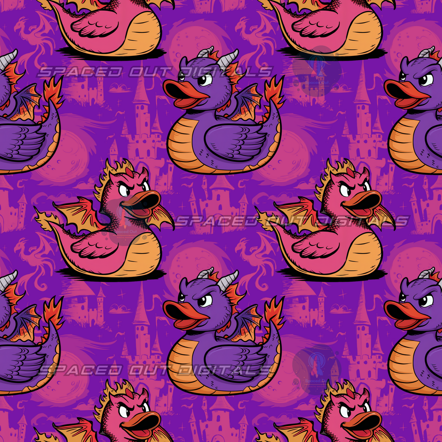 Pink Dragon Rubber Ducks