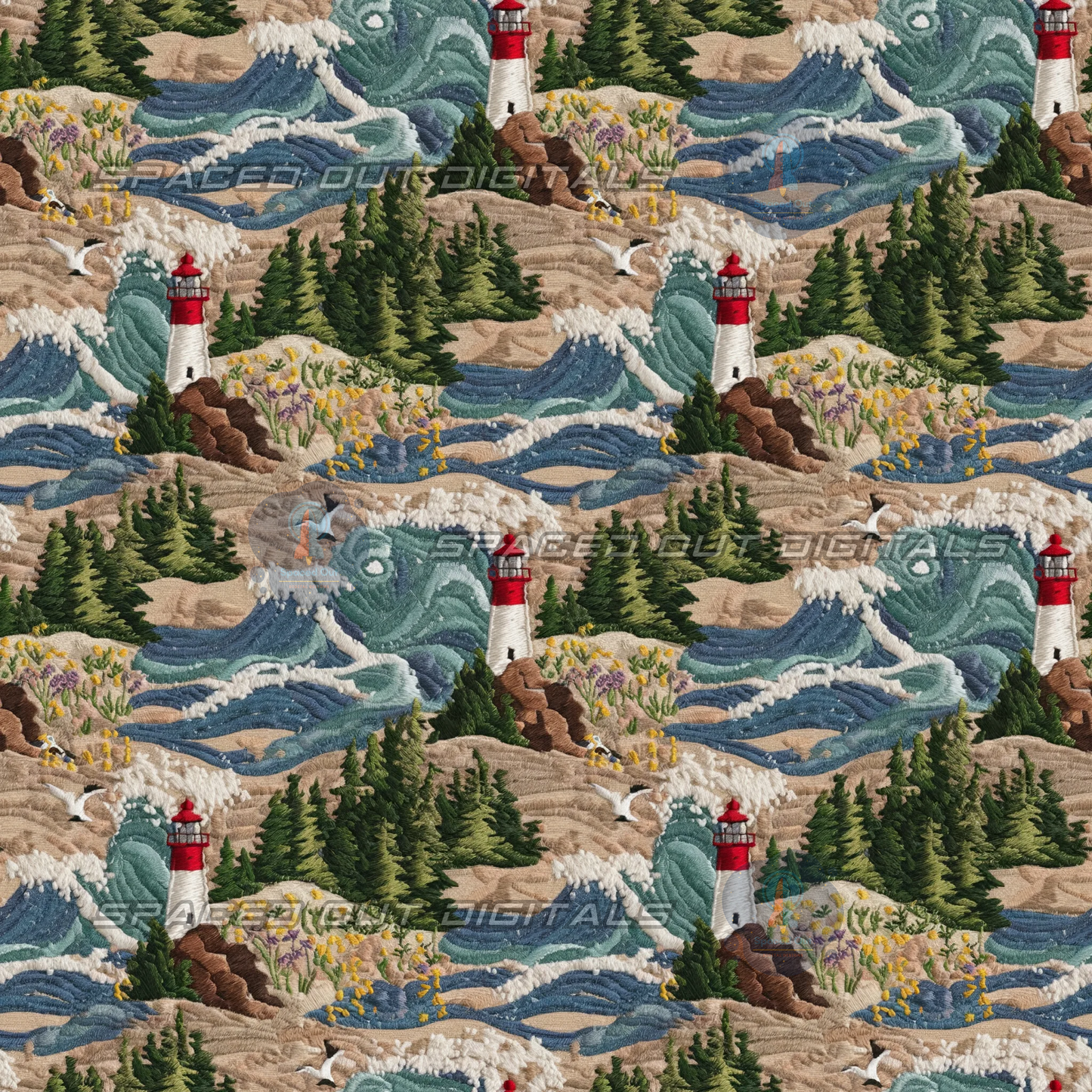 Ocean Scenery Embroidery