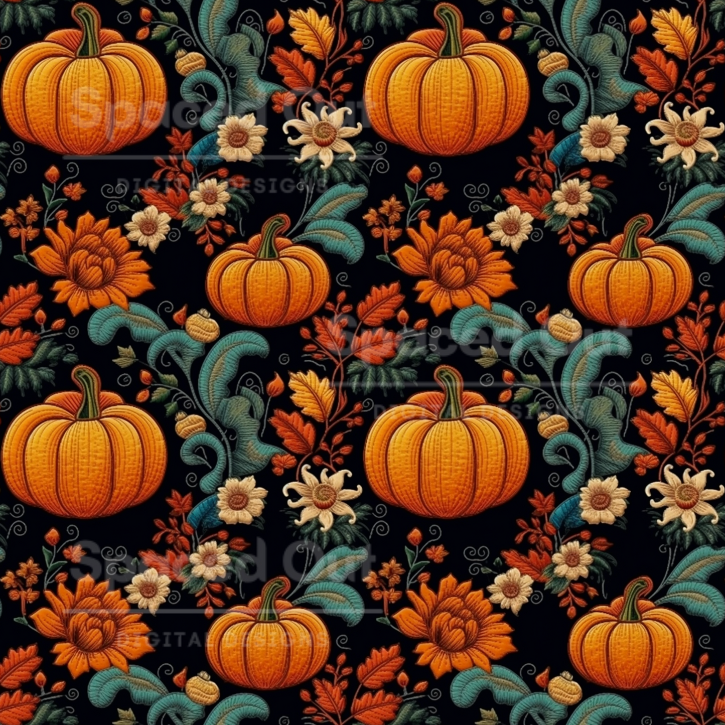 Pumpkin Embroidery