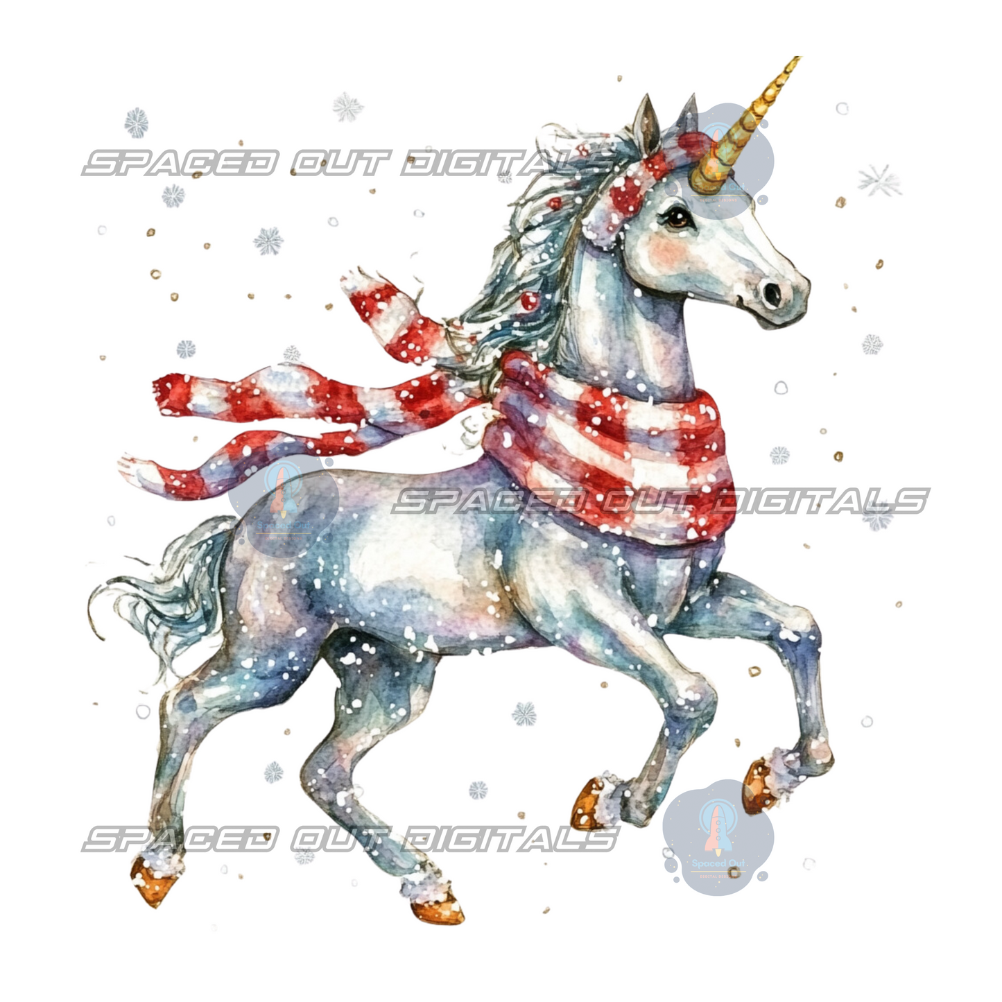 Winter Unicorn PNG