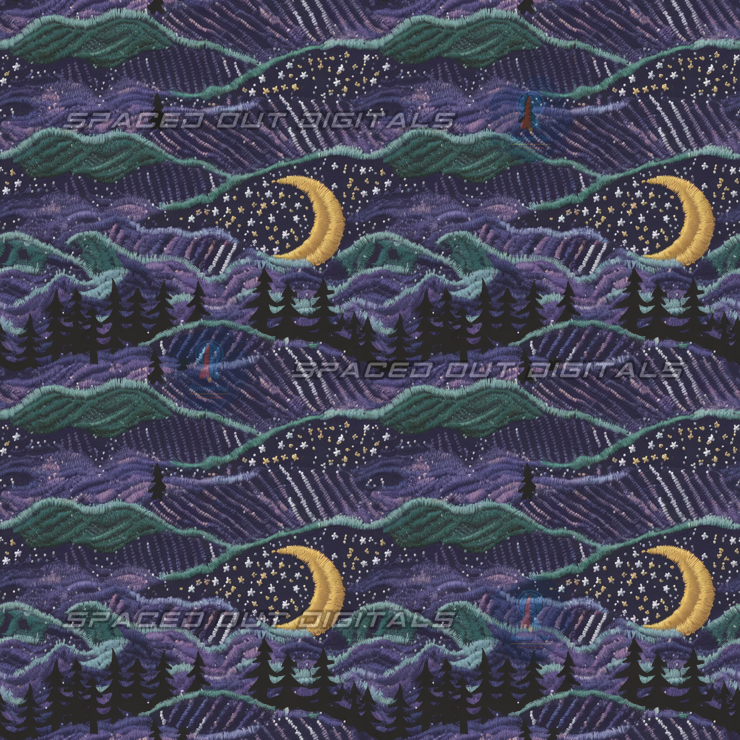 Night Scenery Embroidery