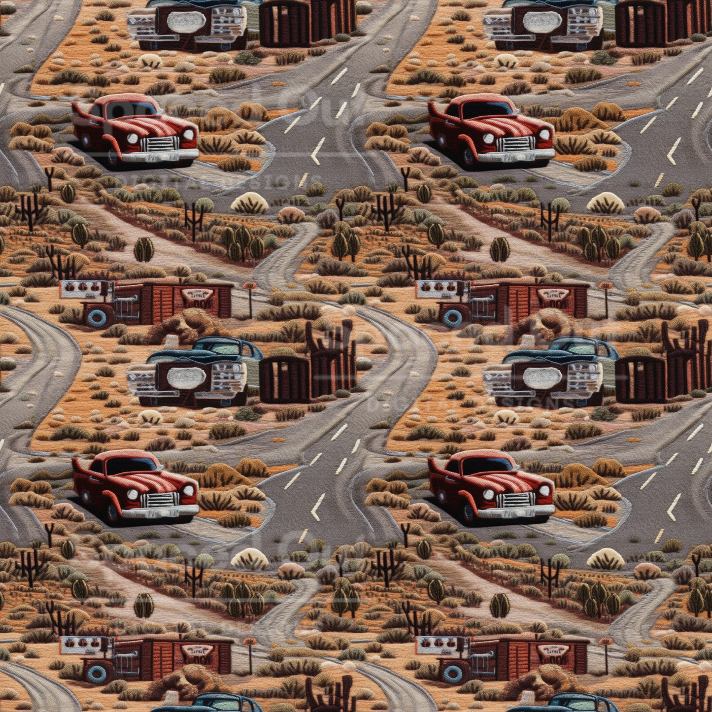 Embroidery Route 66