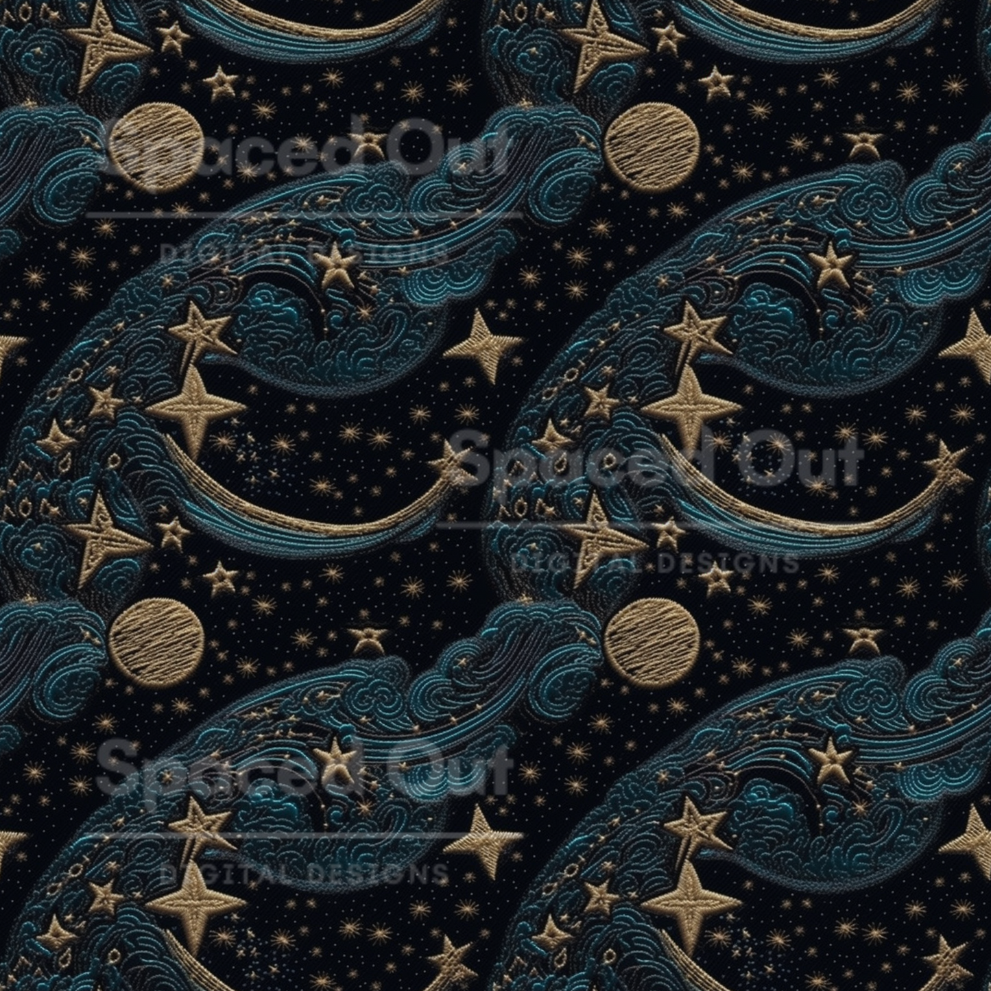 Embroidery Night Sky