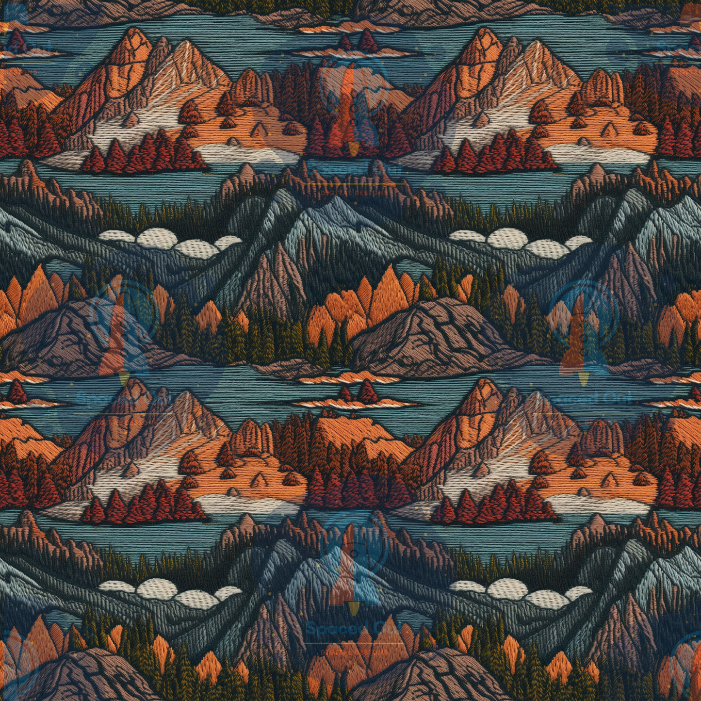 Mountains Embroidery 2