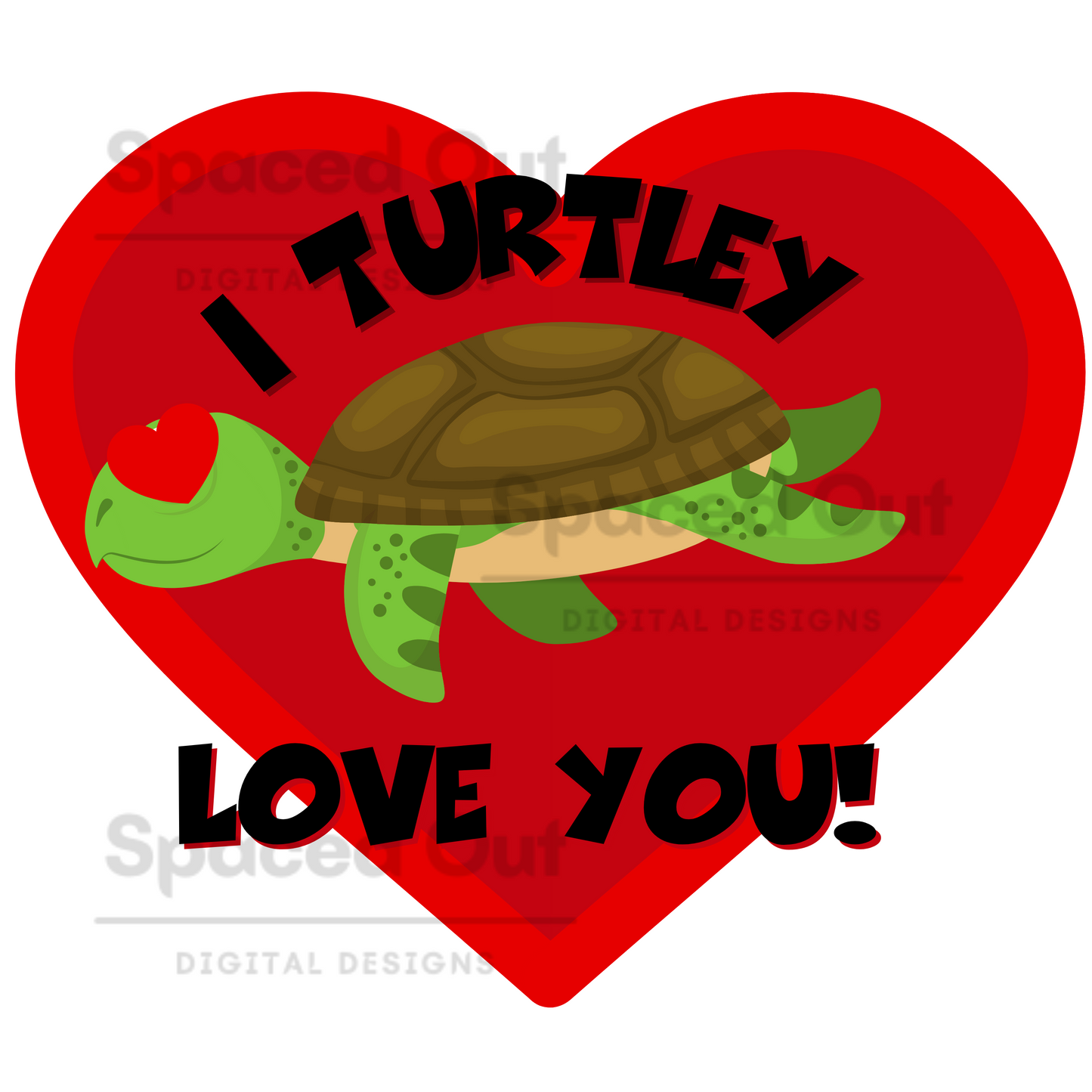 I Turtley Love You PNG