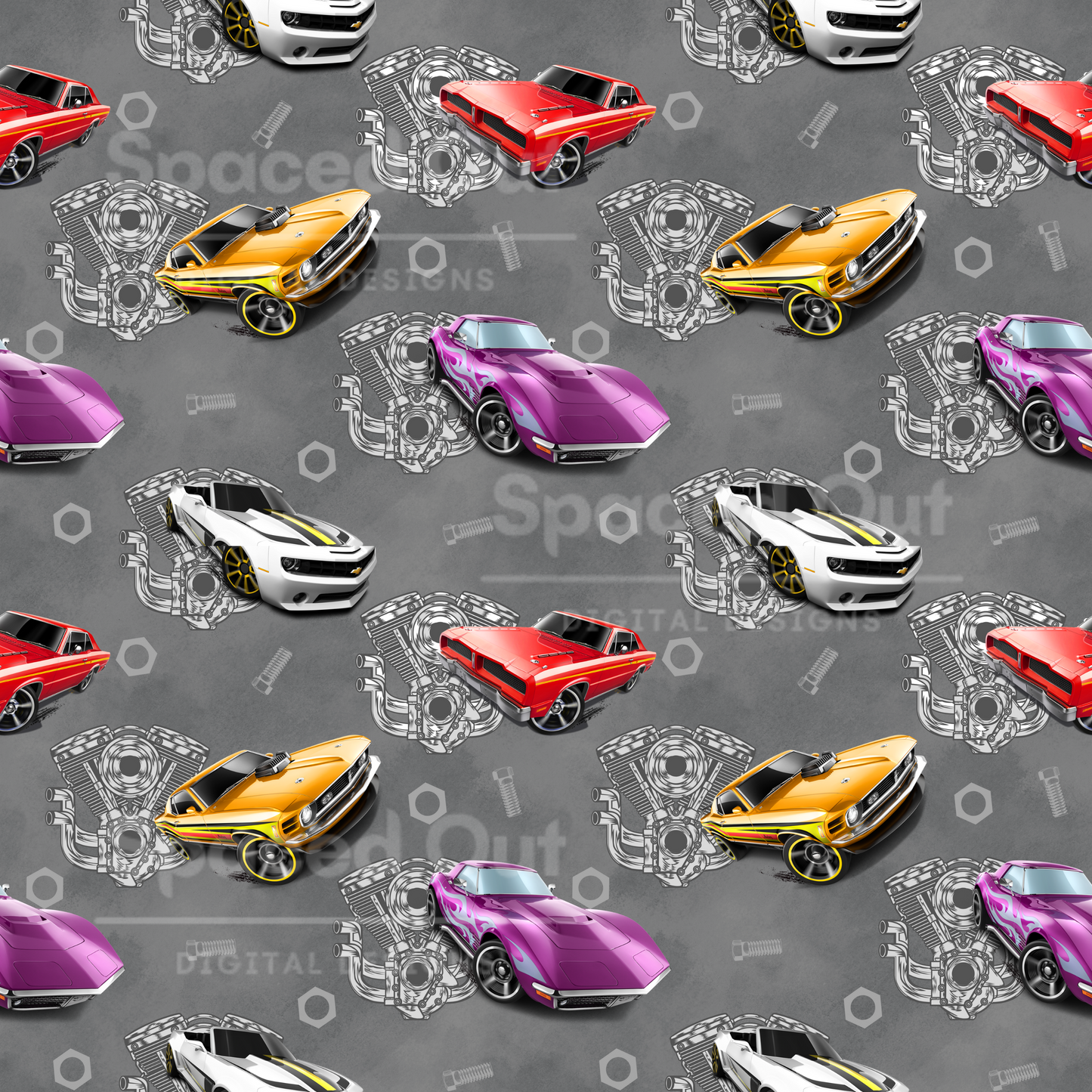 Hot Cars Muscle Grey