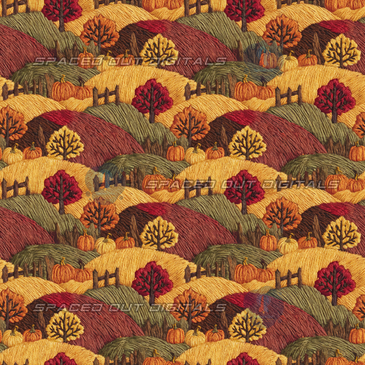 Fall Scenery Embroidery