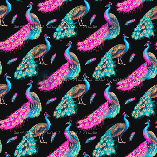 Neon Peacocks