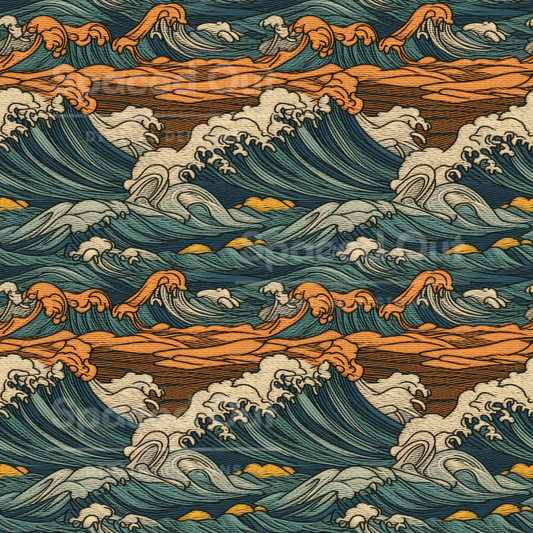 Embroidery Waves
