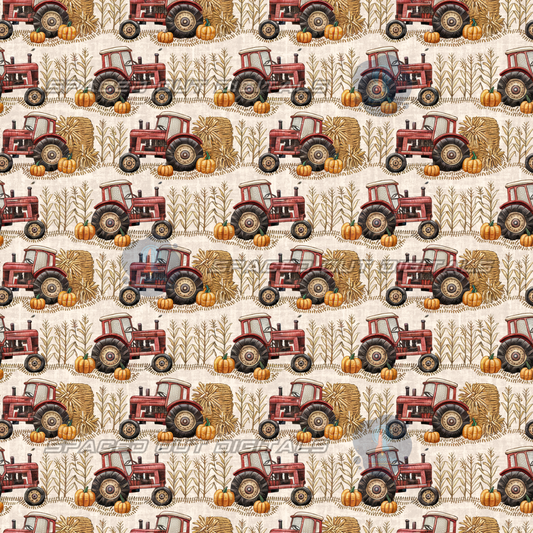 Fall Embroidery Tractors