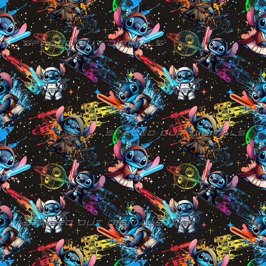 Blue Alien Space War