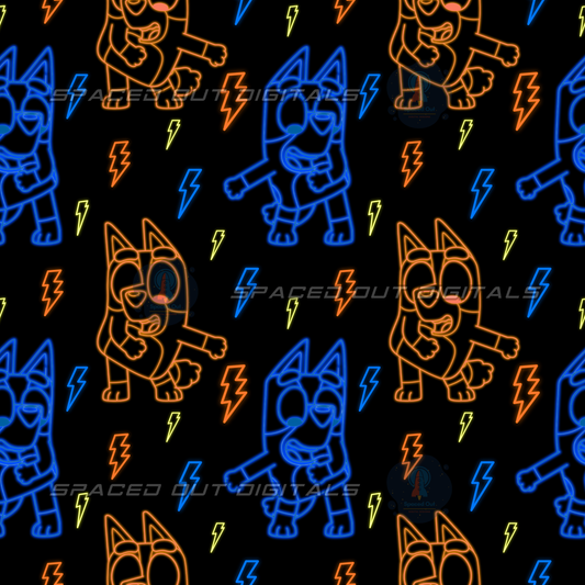 Neon Blue Dog