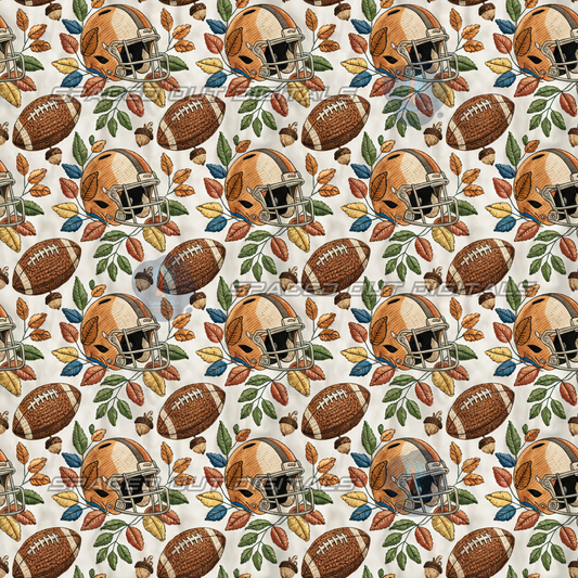 Fall Embroidery Football