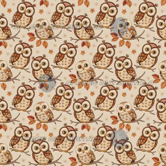 Fall Embroidery Owls