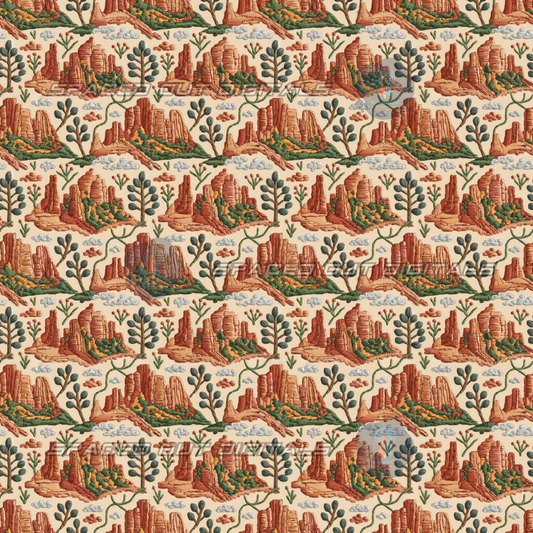 Canyon Scenery Embroidery