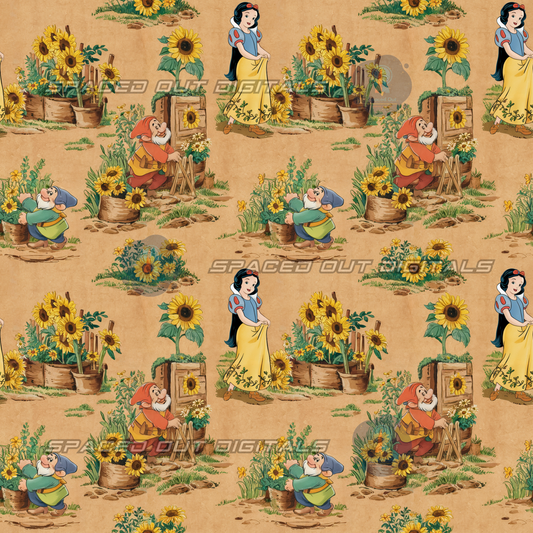 Snow W Sunflowers
