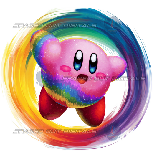 Rainbow Kirb PNG