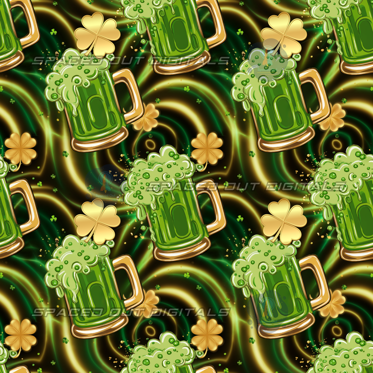 Neon St Pattys Beers