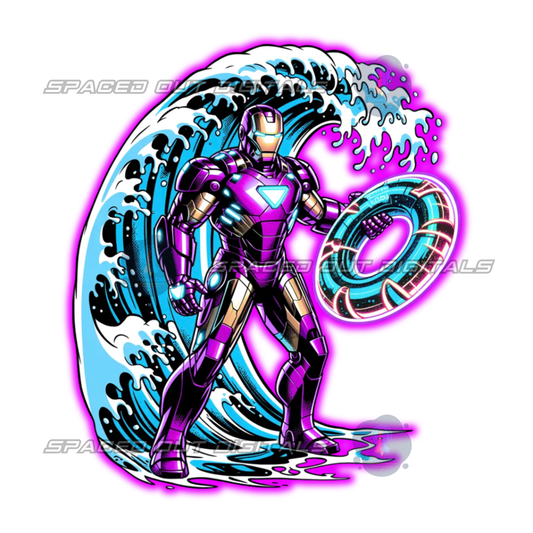 Summer Neon Iron Guy PNG
