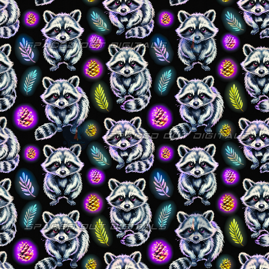 Neon Raccoons