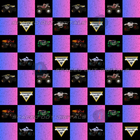 Purple Checker Trucks