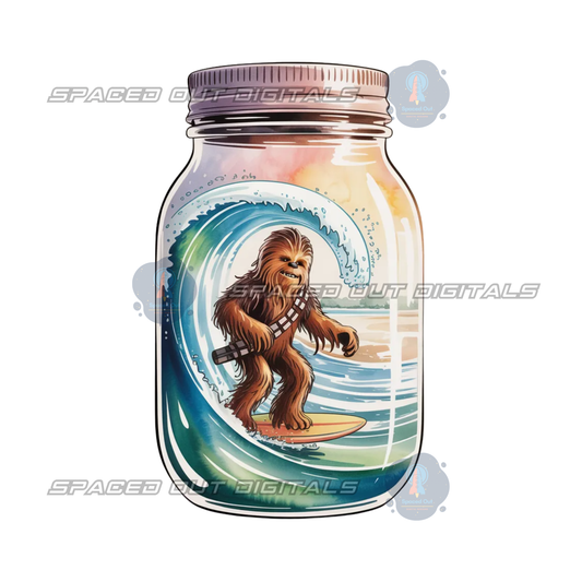 Surfing Space War Jar PNG