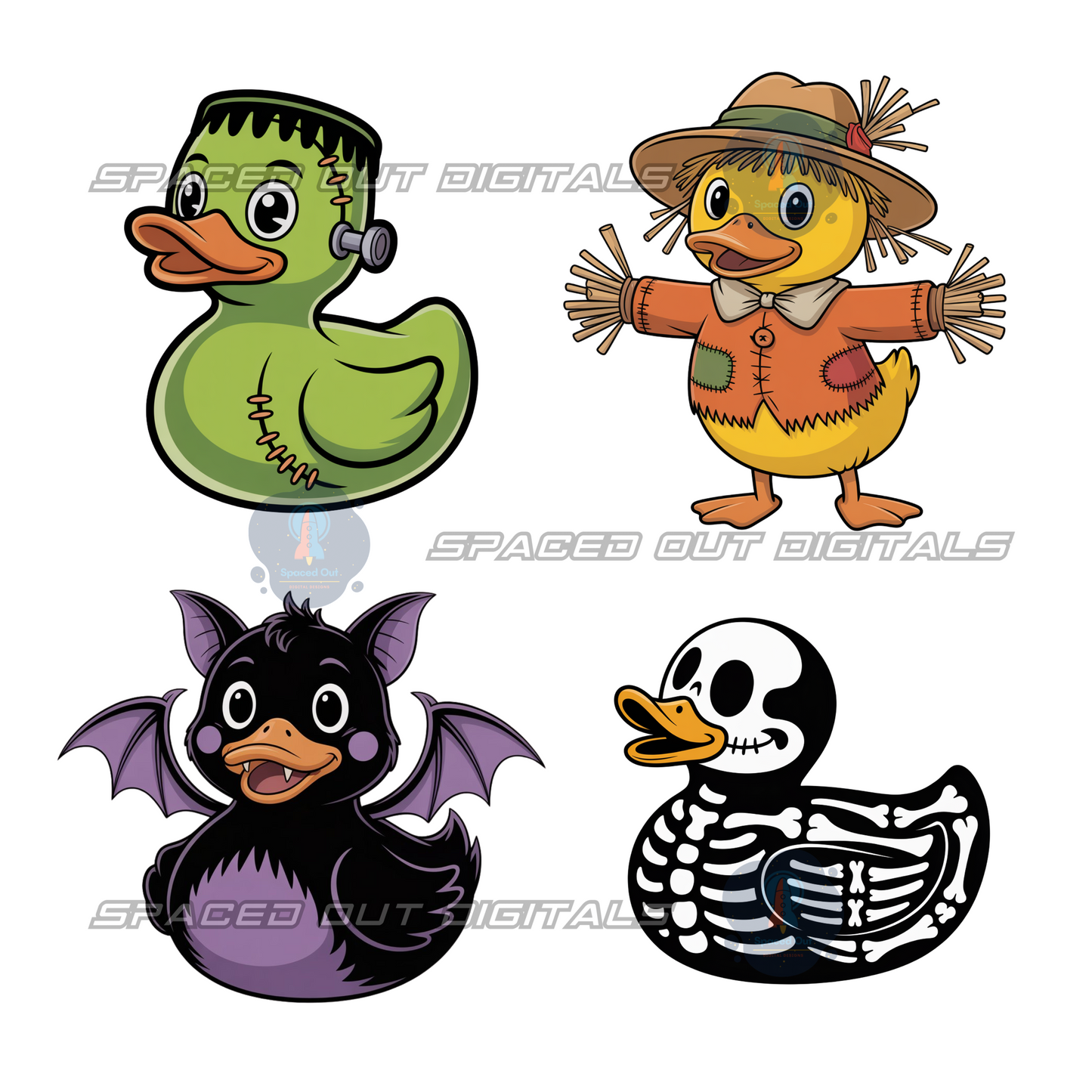 Halloween Rubber Duck PNG Bundle