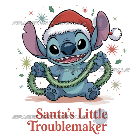 Santas Little Troublemaker PNG