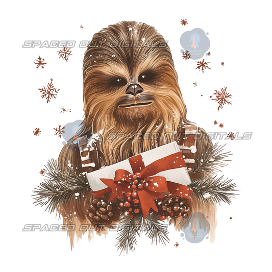 Watercolor Chewy Christmas PNG