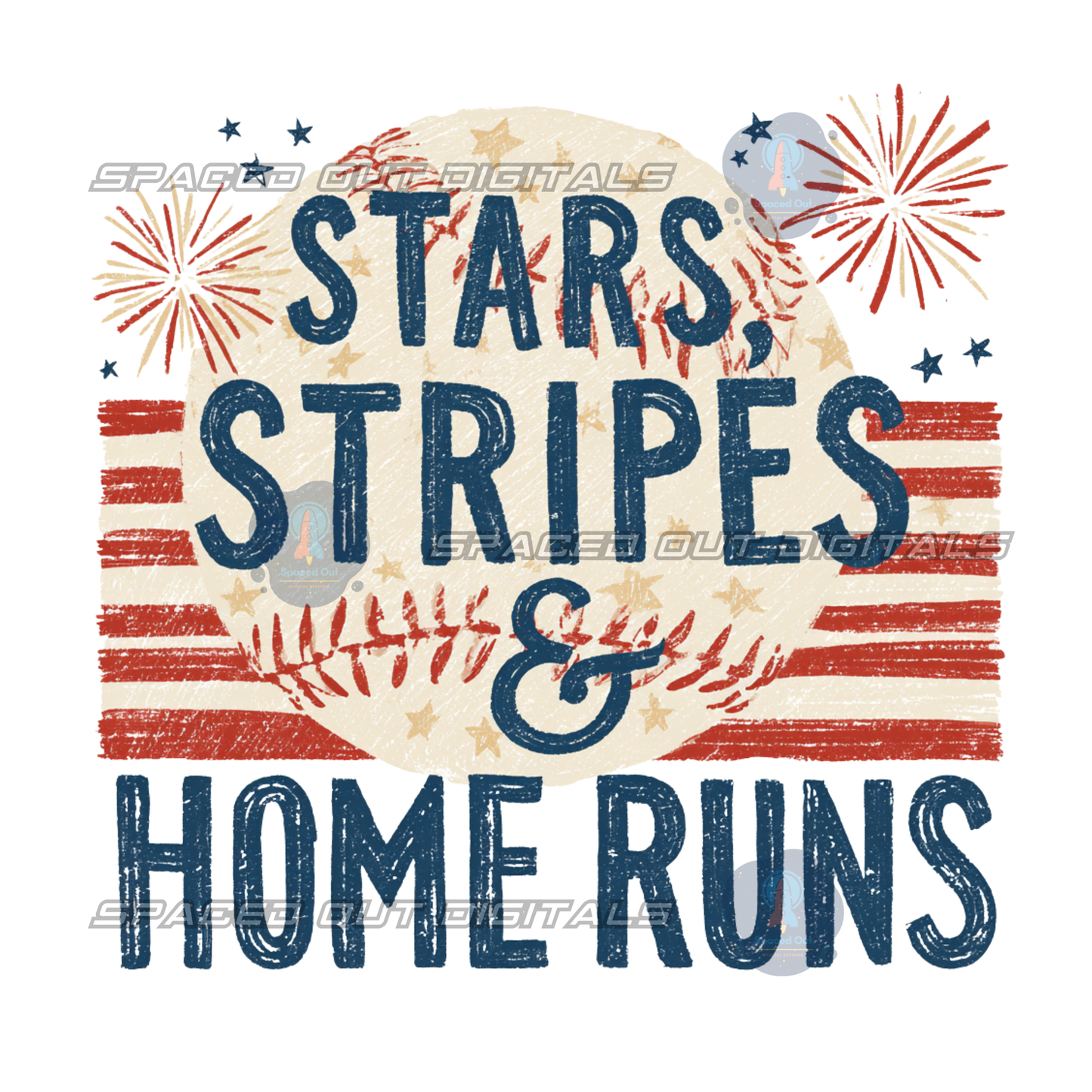 Stars Stripes and Homeruns PNG