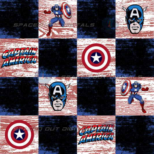 Cap USA Checkered