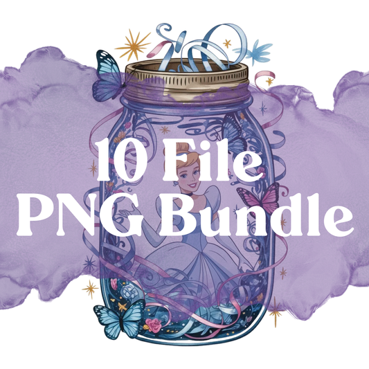 Princess Flower Jars PNG Bundle
