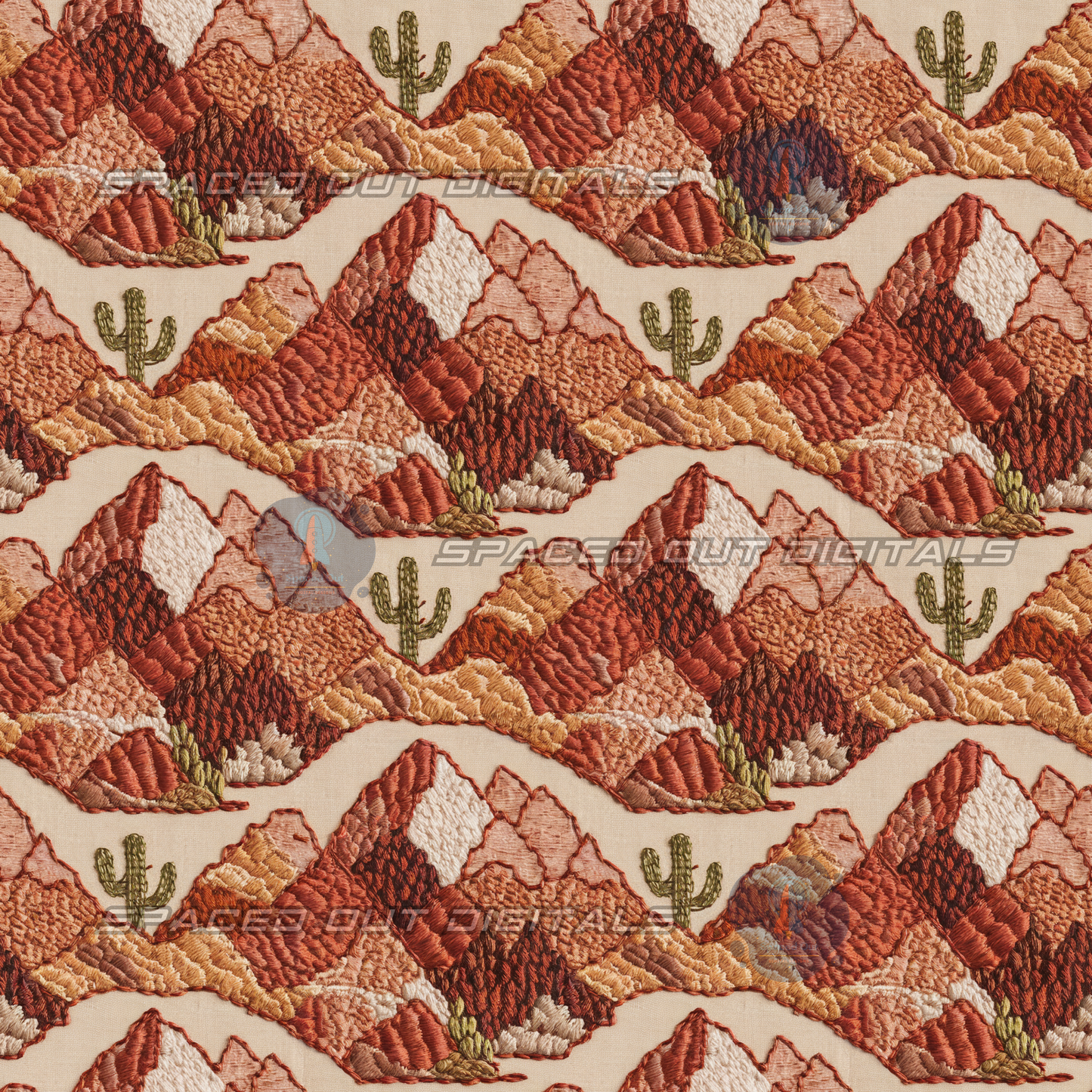 Desert Scenery Embroidery