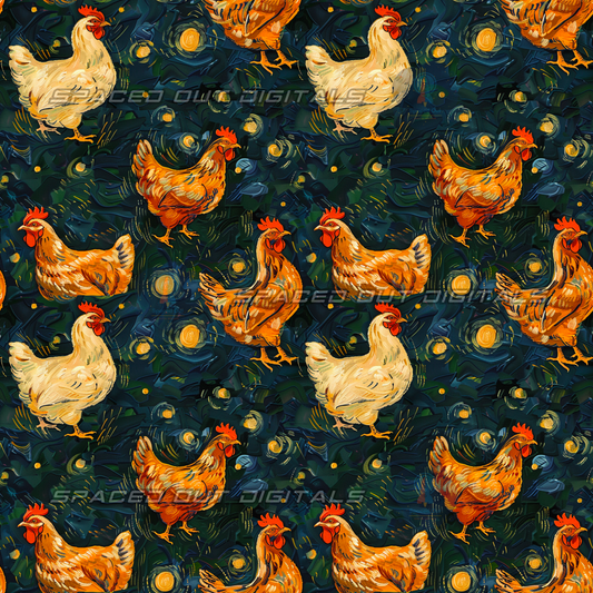 Van Gogh Chickens