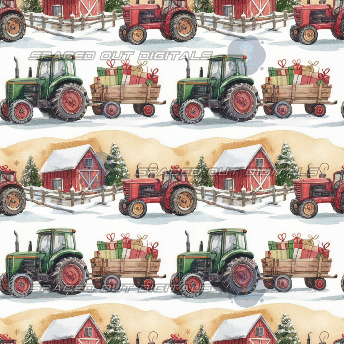 Christmas Tractors
