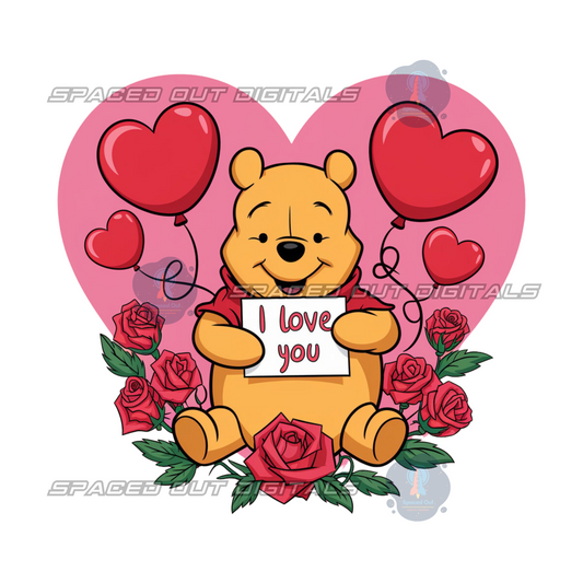 Love You Bear PNG