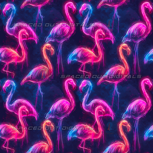 Neon Flamingos