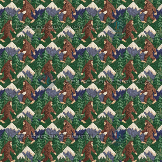 Bigfoot Scenery Embroidery