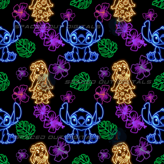 Neon Blue Alien
