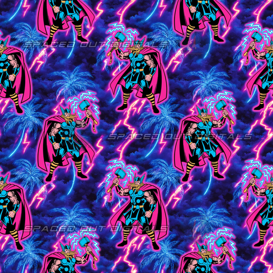 Summer Neon Thunder God