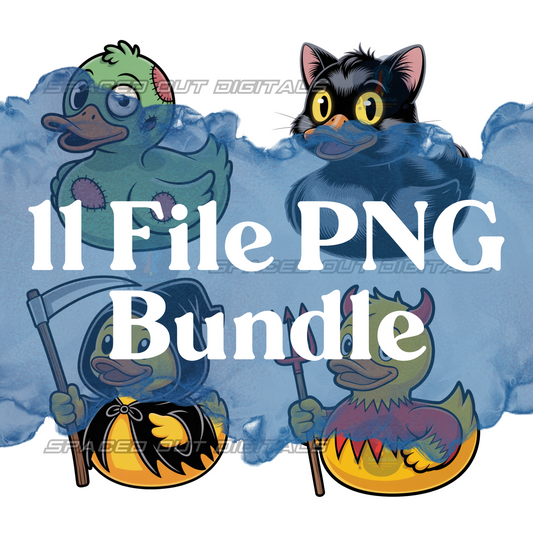 Halloween Rubber Duck PNG Bundle