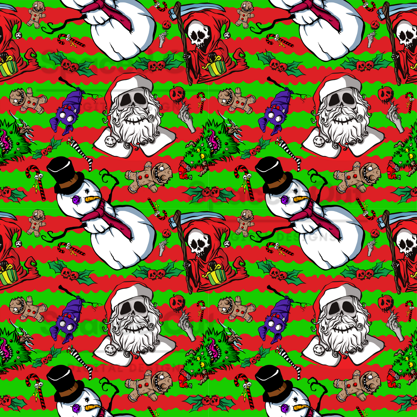 Spooky Christmas Stripes