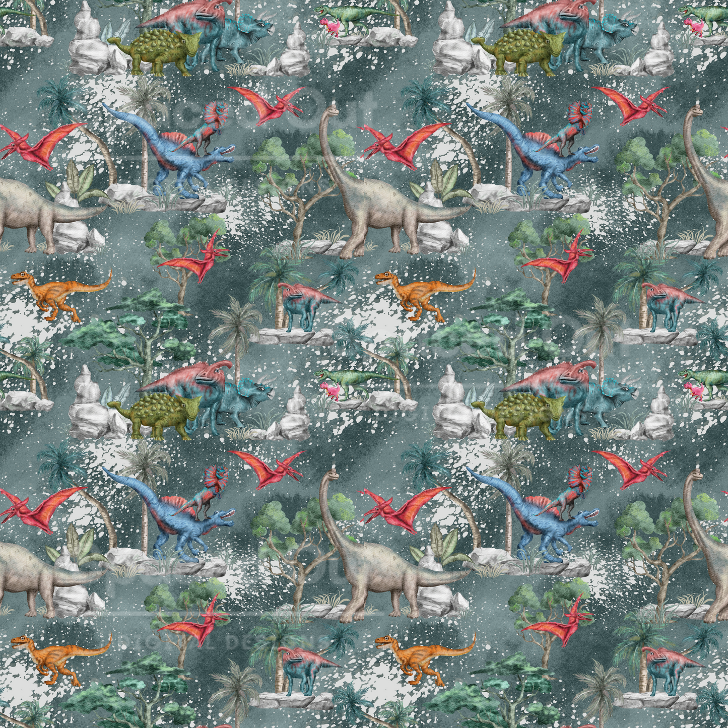 Watercolor Dinos