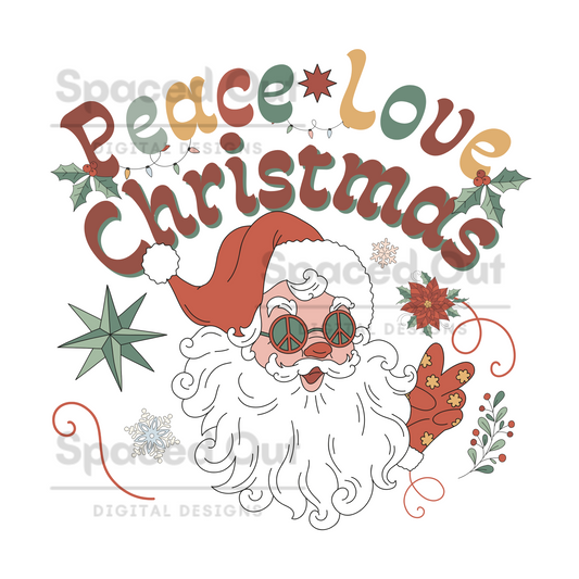 Peace Love Christmas PNG
