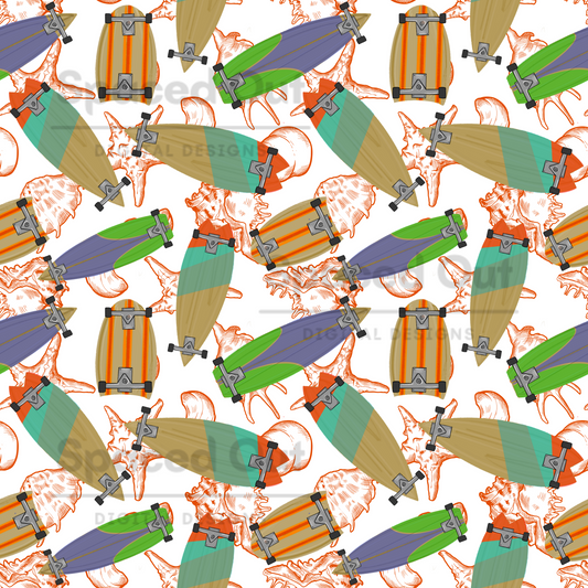 Hand Drawn Surf/Skateboards Shells 2