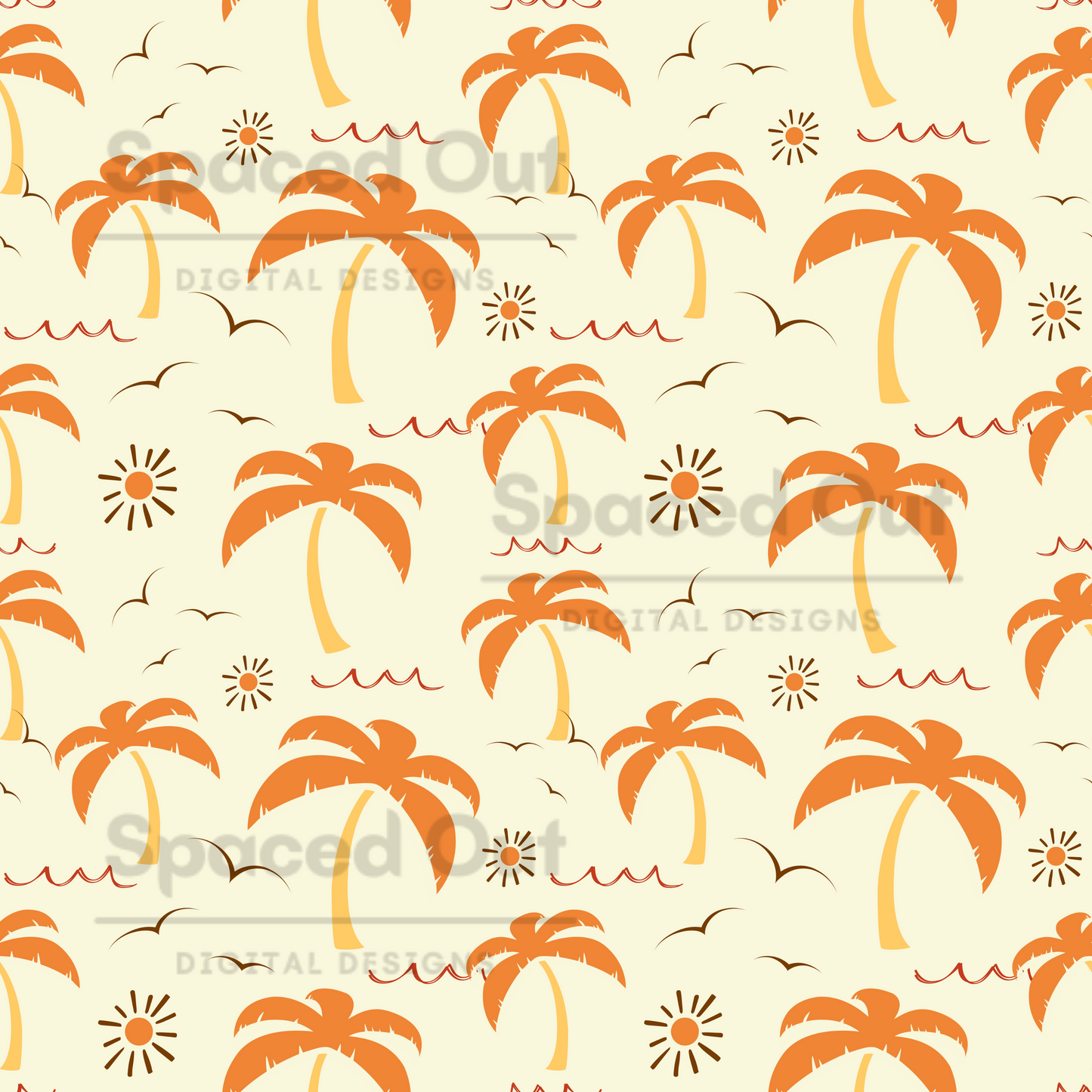 Boho Palms Orange