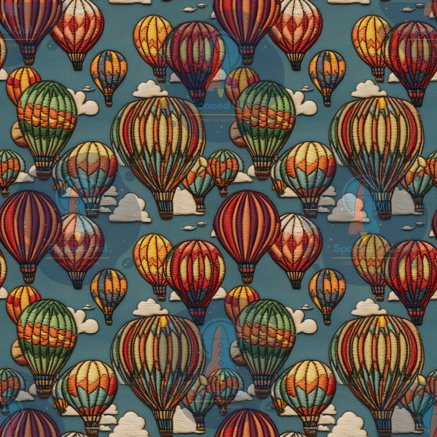 Air Balloons Embroidery 1