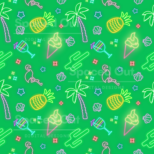 Neon Summer Green