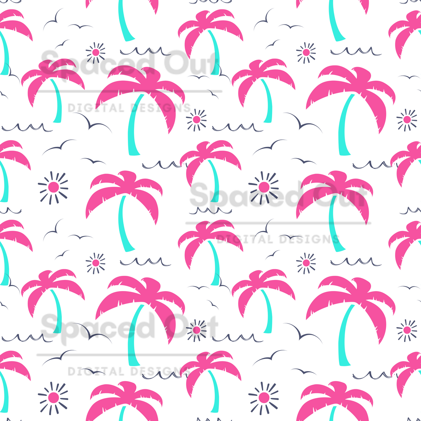 Boho Palms Pink
